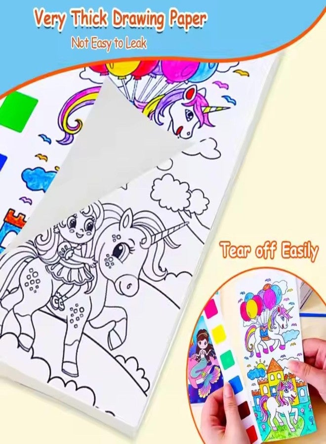 Crackles Magic Water Colouring Pad Book Kids, Coloring Pad Child Educational Toy Magic Book Water Painting for Kids,Watercolor Pocket Books , Birthday Return Gifts (Pack of 6 ) Random Design - Image 5